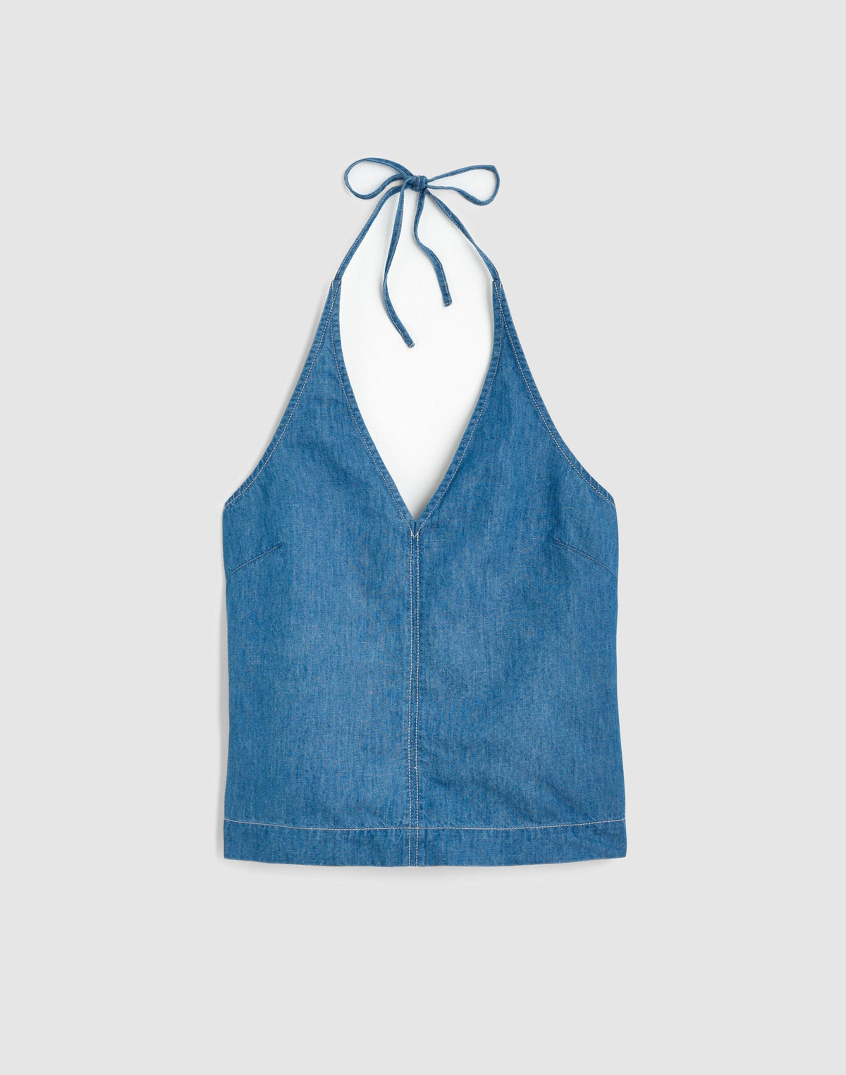 Denim Halter Shell Top