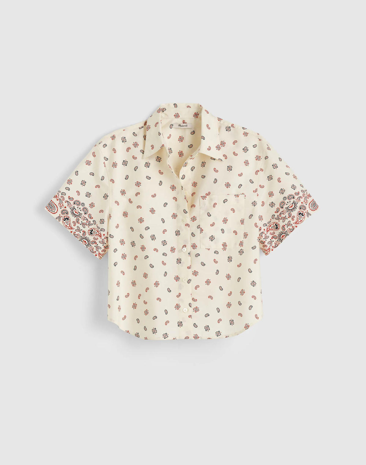 Patch-Pocket Boxy Shirt in Poplin