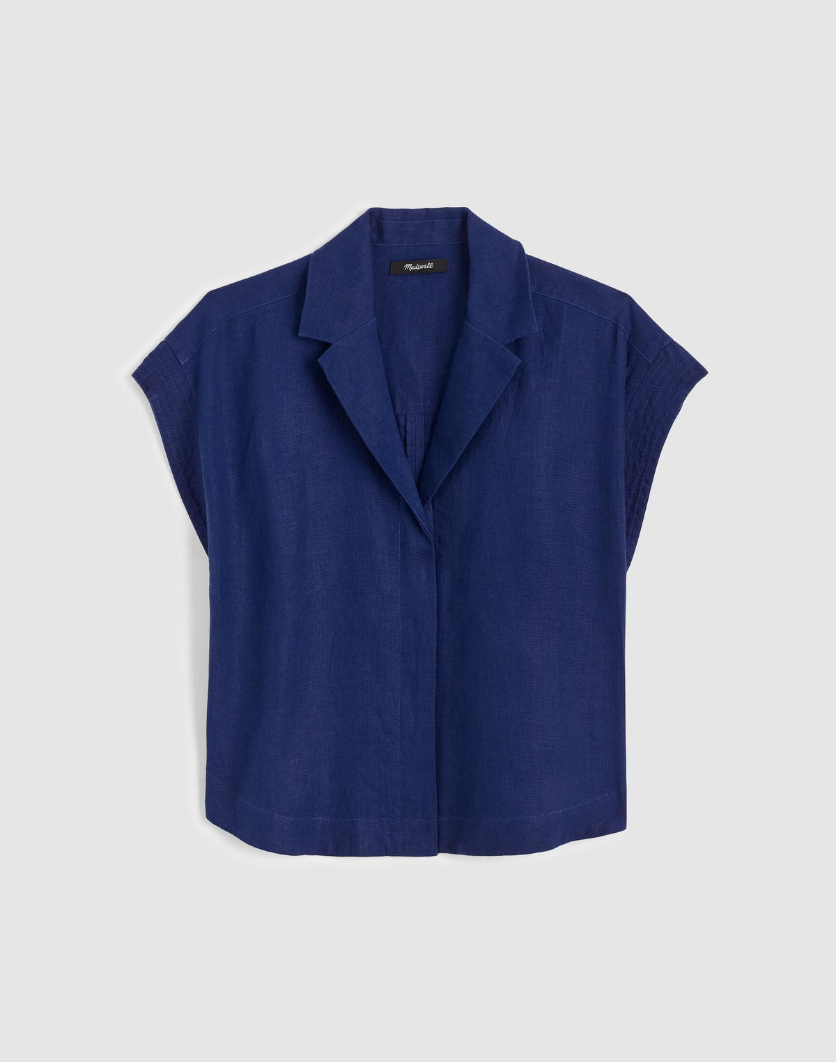 Notch-Collar Popover Shirt