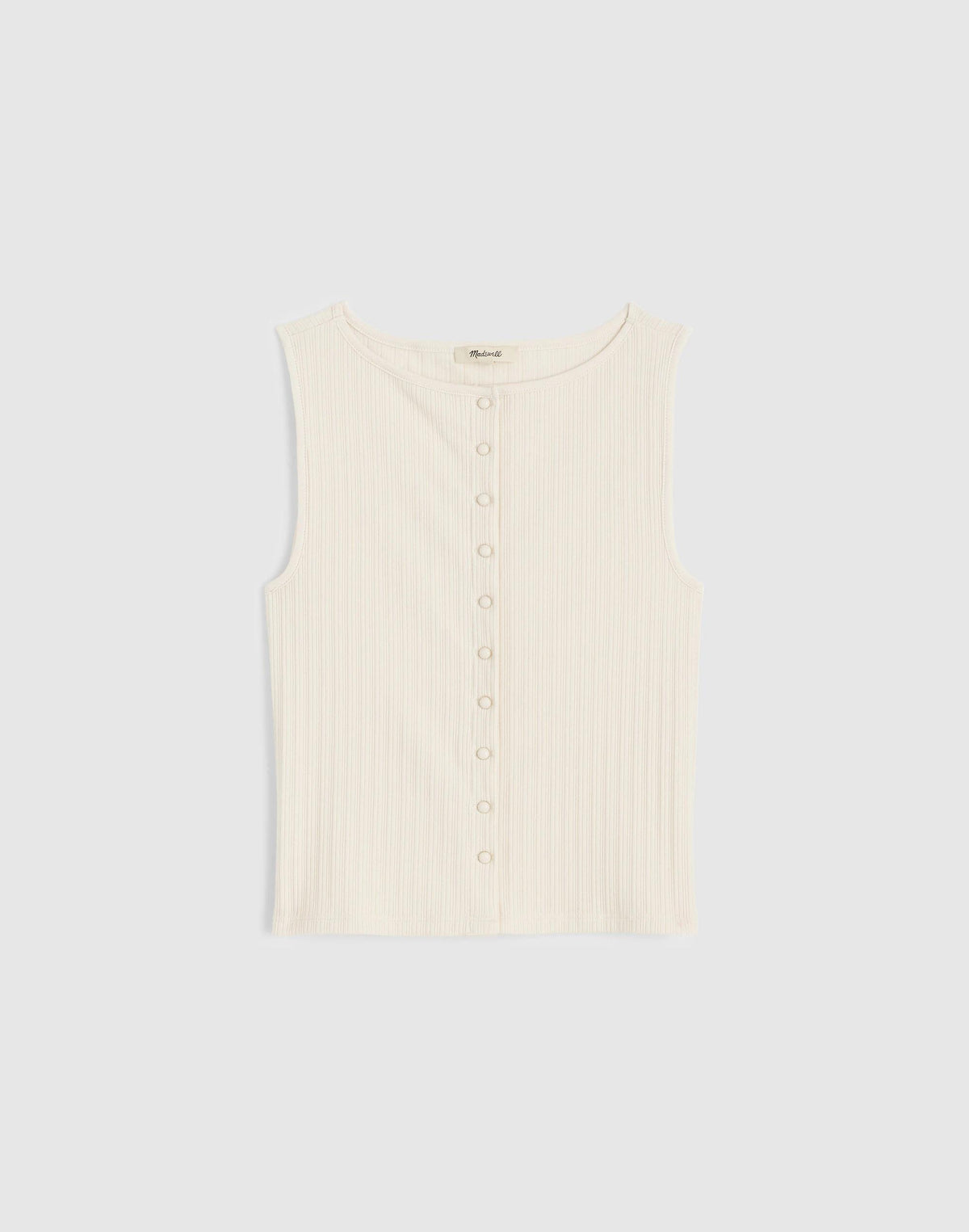 Ribbed Crewneck Shell Top