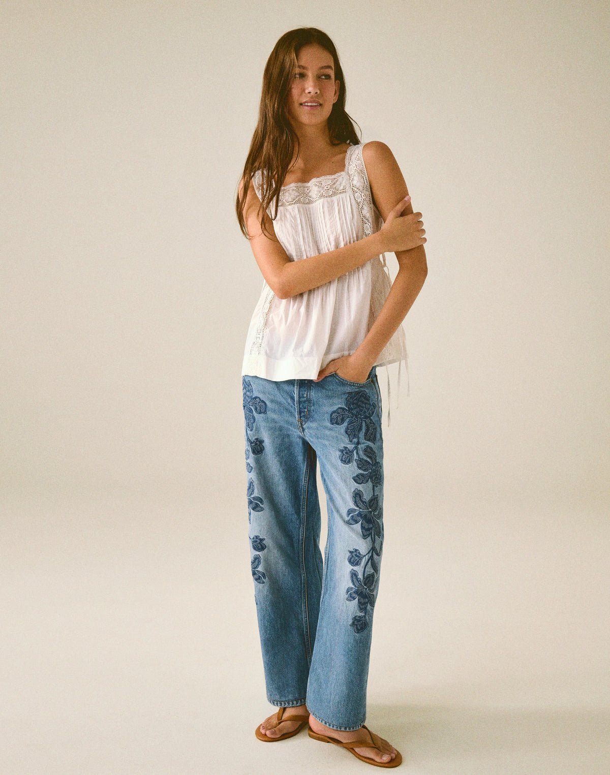 Low-Slung Baggy Crop Jean