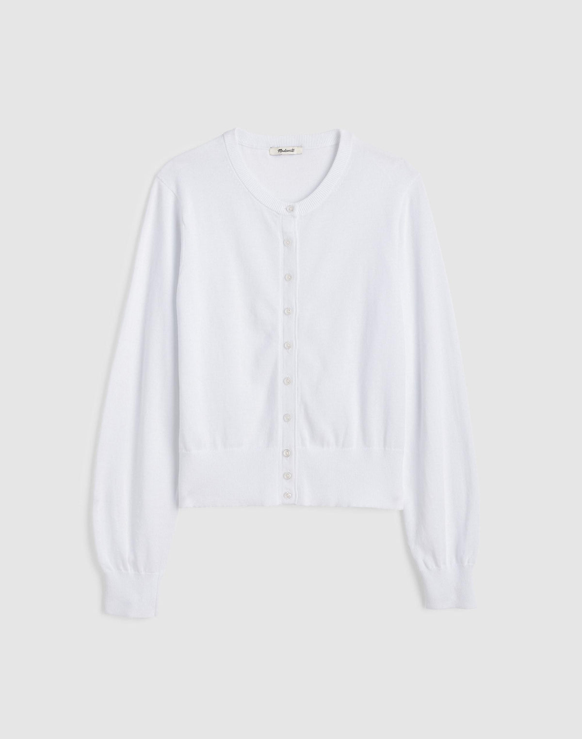 Button-Front Cardigan in 100% Cotton