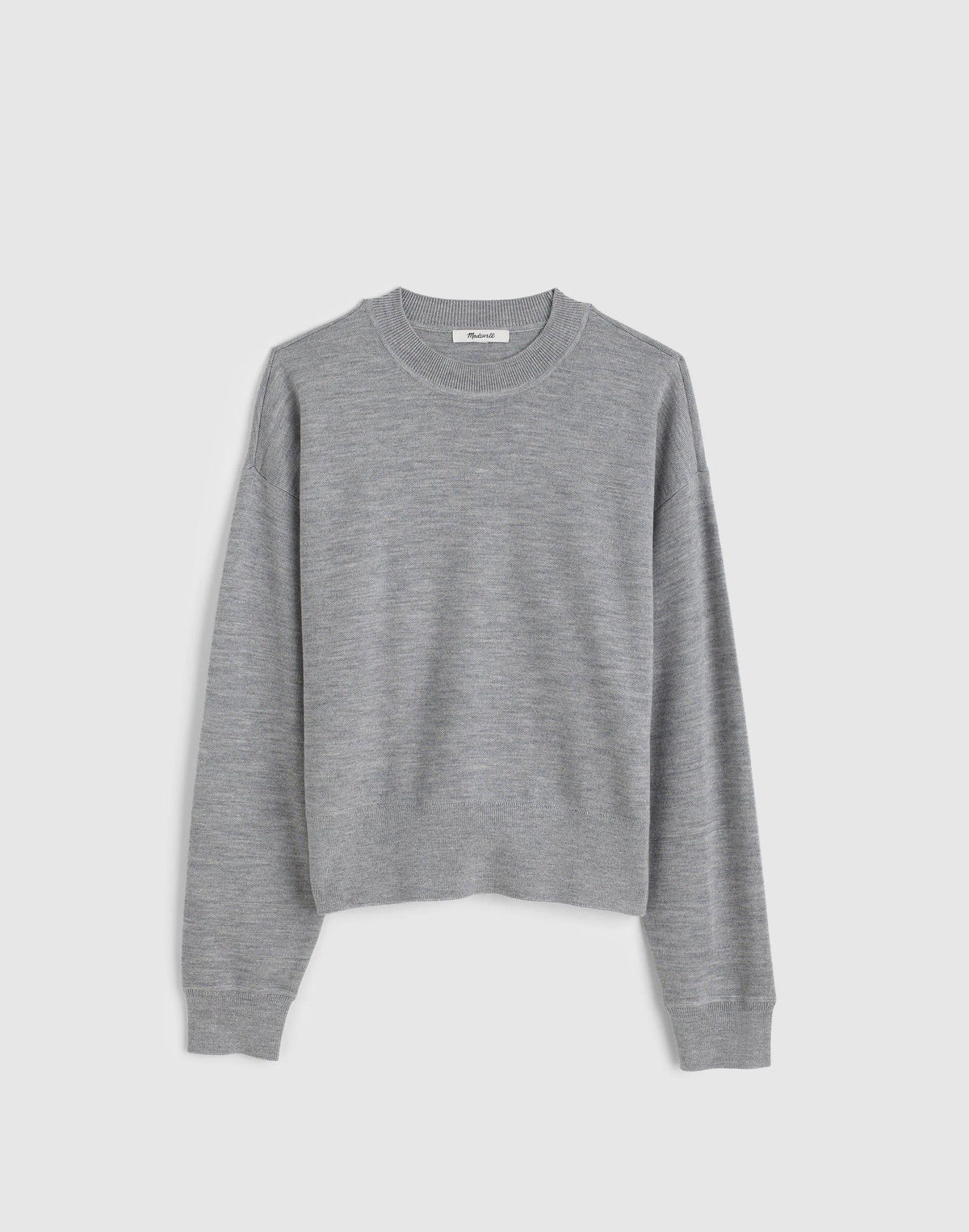 Relaxed Crewneck Sweater in Merino-Silk Blend