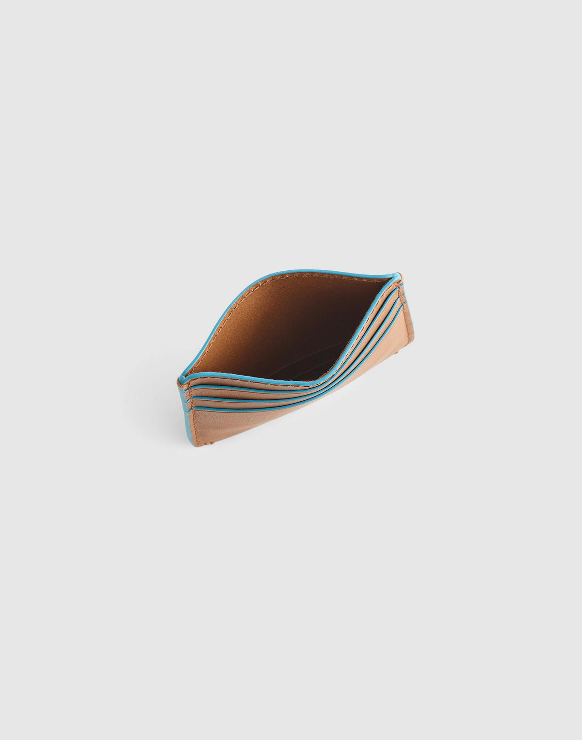 Curved Card Case in Leather
