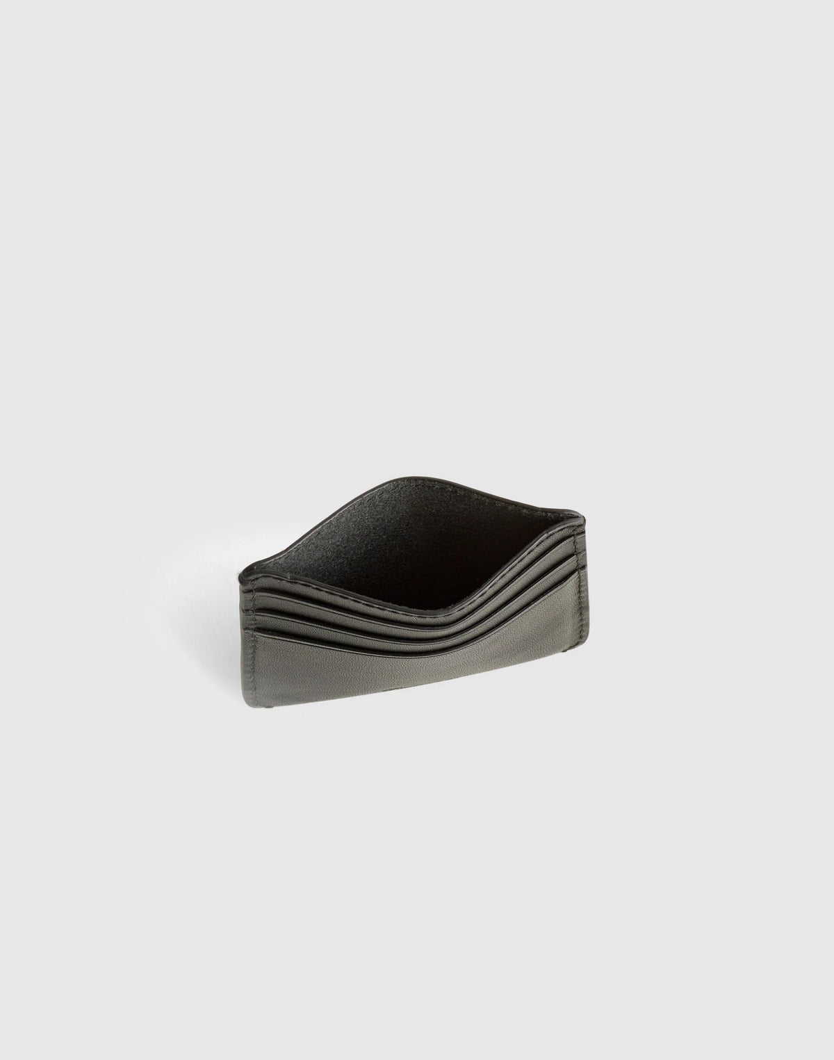 Curved Card Case in Leather