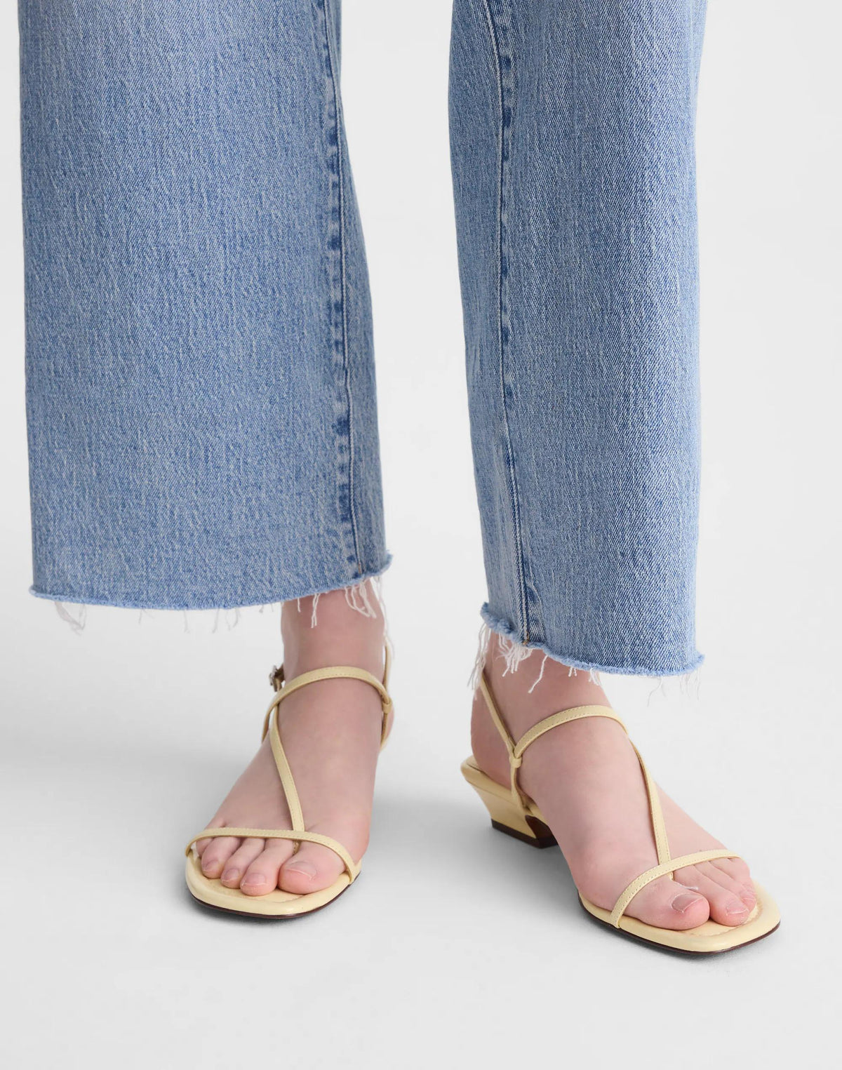 The Maycie Asymmetric T-Strap Sandal