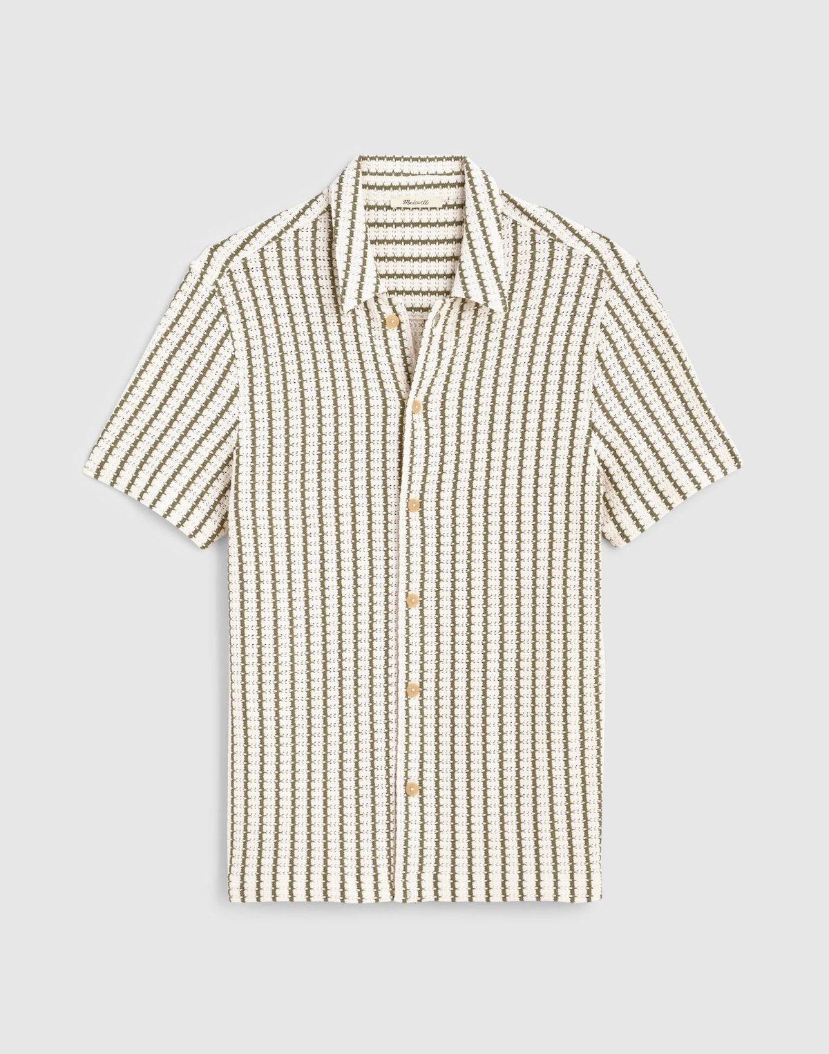Textured-Knit Short-Sleeve Shirt