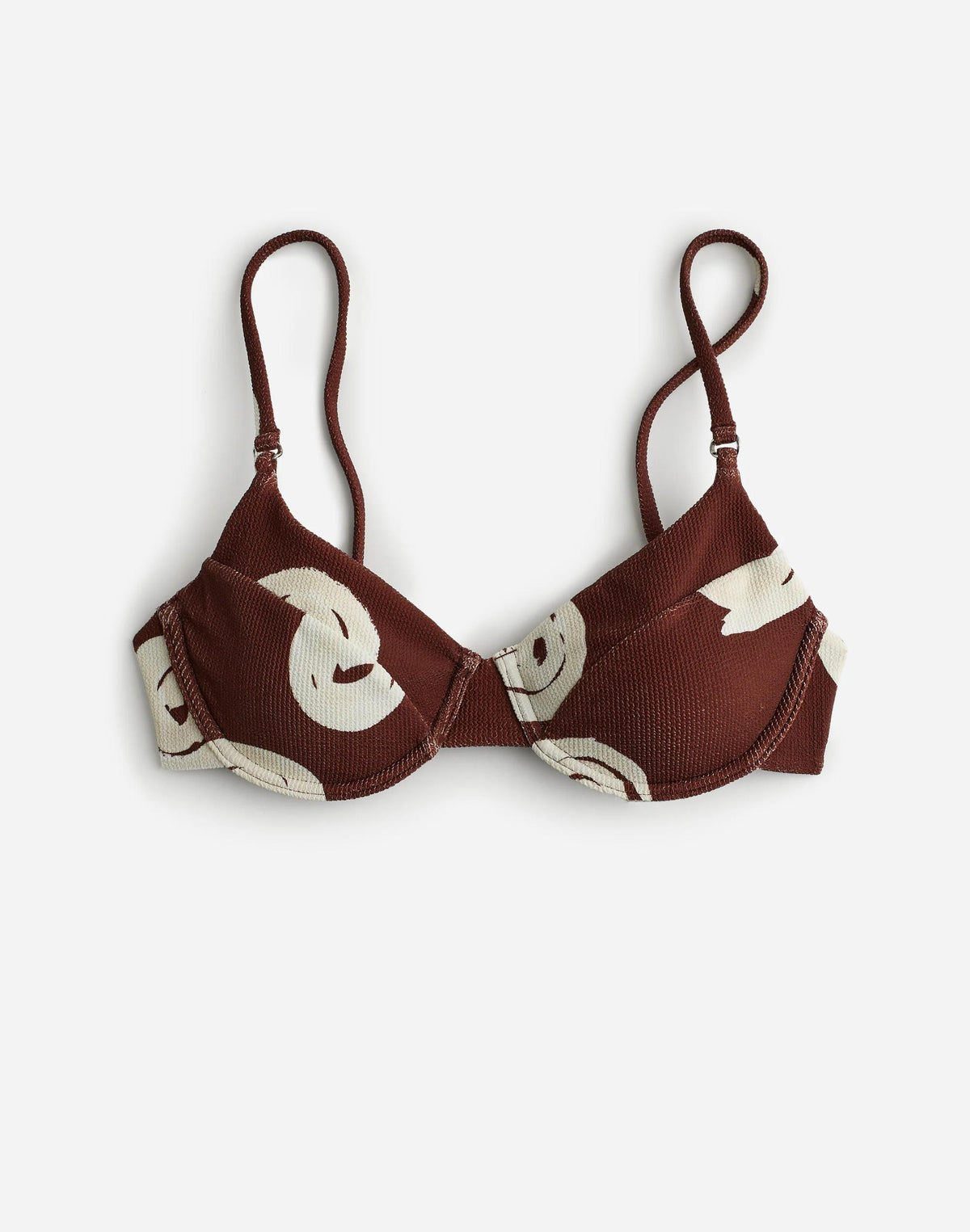 Zulu & Zephyr Cocoa Swirl Textured Balconette Bikini Top