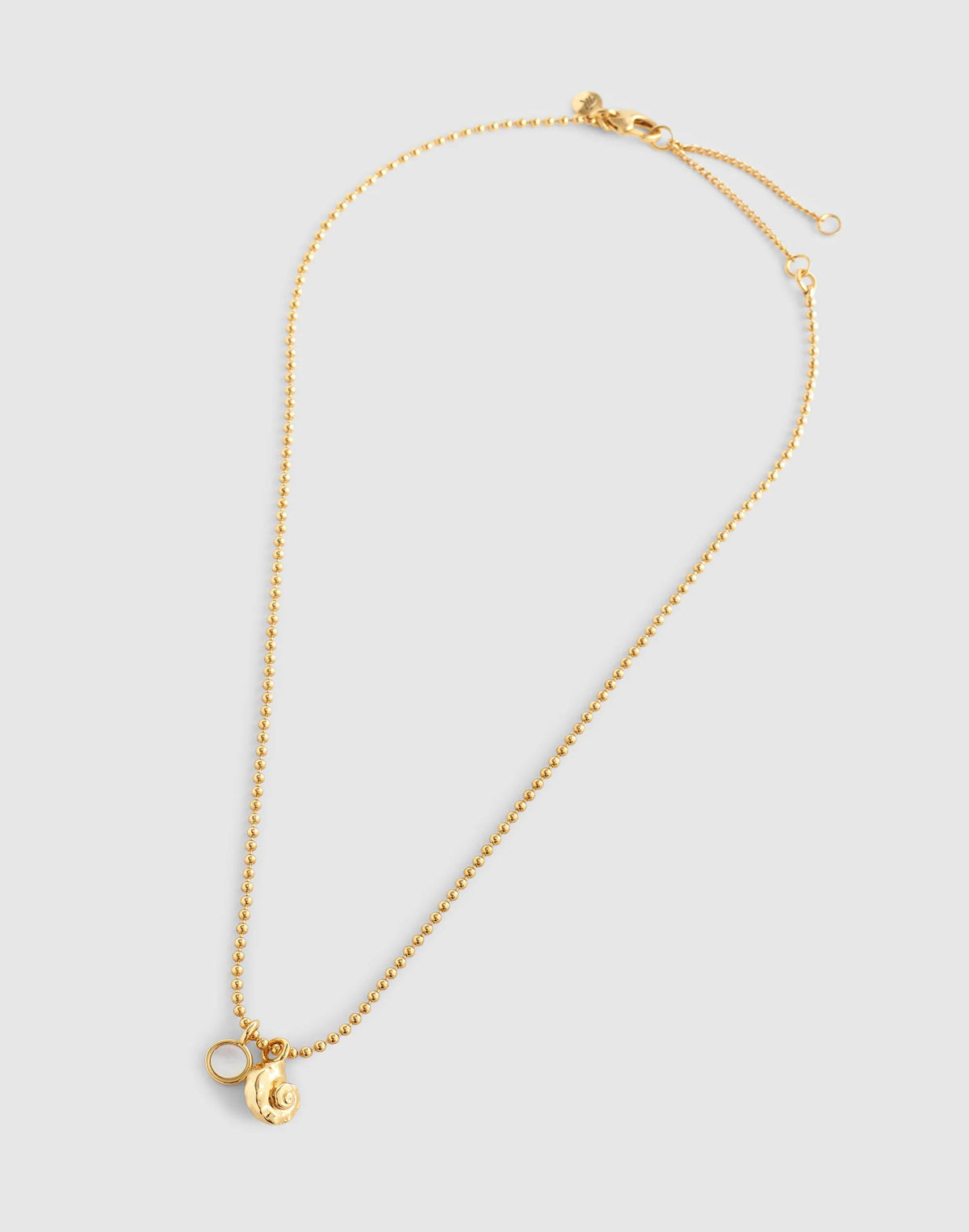 Mother-of-Pearl Ball Chain Necklace