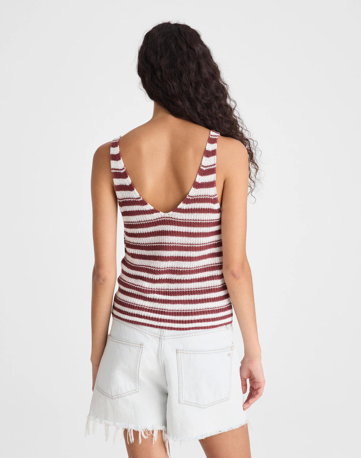 V-Neck Tank in 100% Linen