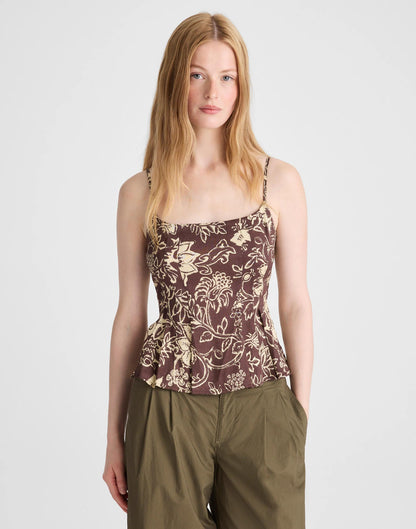 Darted Peplum Cami Top