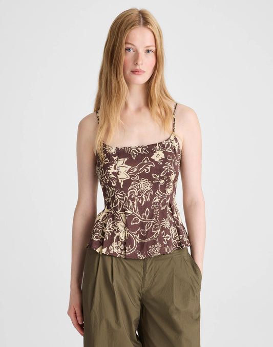 Darted Peplum Cami Top