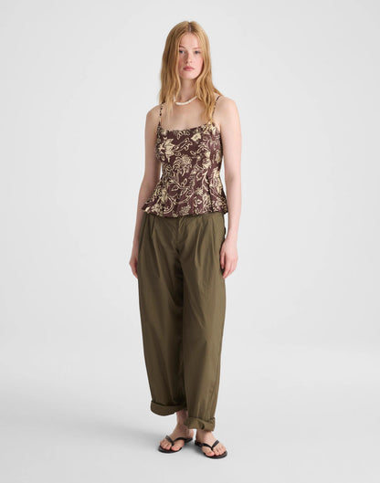 Darted Peplum Cami Top