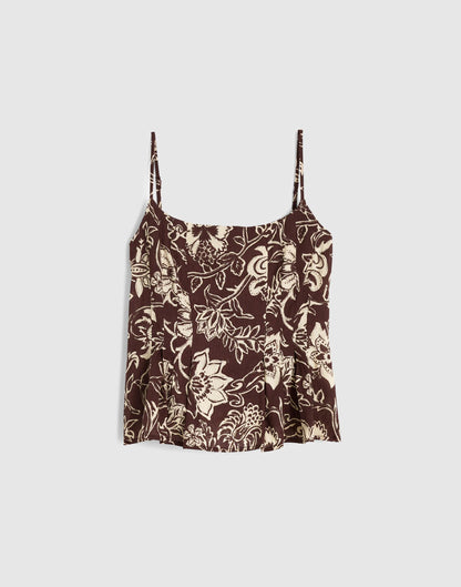 Darted Peplum Cami Top