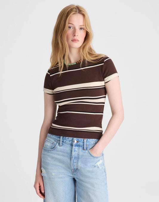 The '90s Crewneck Tee in Compact Cotton