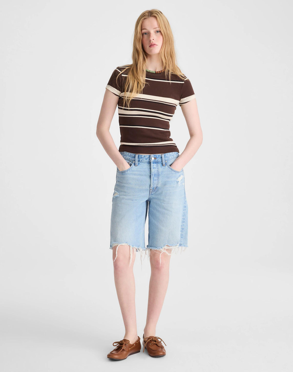 The '90s Crewneck Tee in Compact Cotton