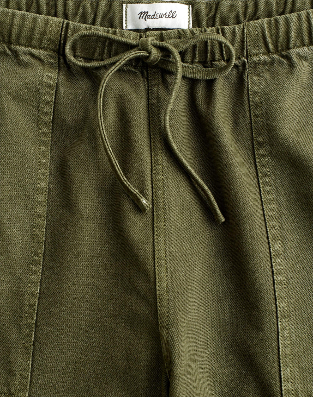 Pull-On Barrel-Leg Utility Pants in Airy Denim