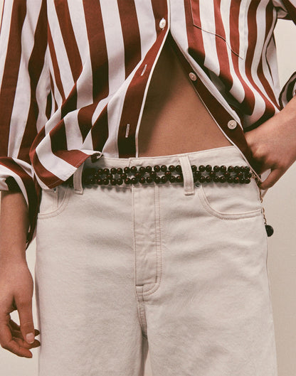 Wooden Bead Belt