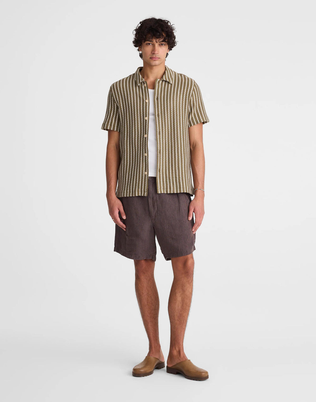 Textured-Knit Short-Sleeve Shirt