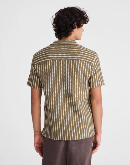 Textured-Knit Short-Sleeve Shirt