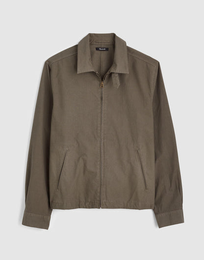 Zip Jacket in Cotton Twill