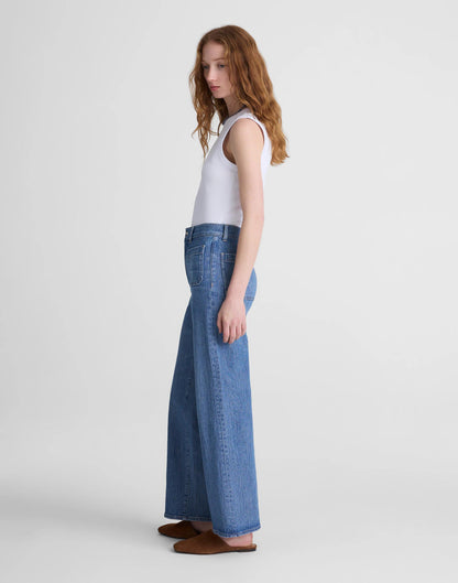 The Emmett Wide-Leg Full Length Jean: Patch Pocket Edition
