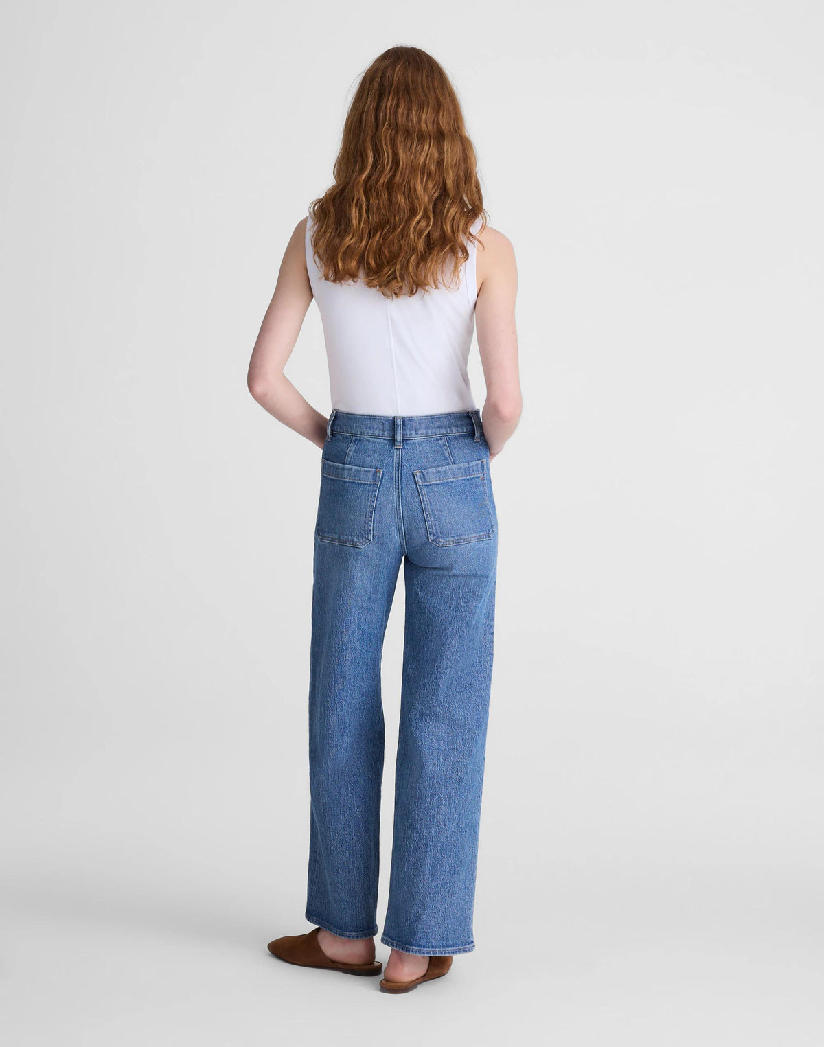 The Emmett Wide-Leg Full Length Jean: Patch Pocket Edition