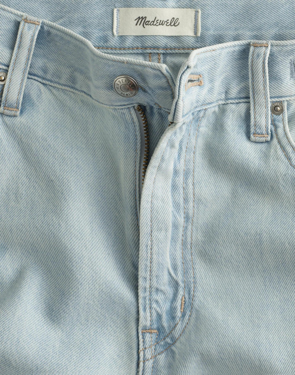 The Darted Barrel-Leg Jean in Airy Denim