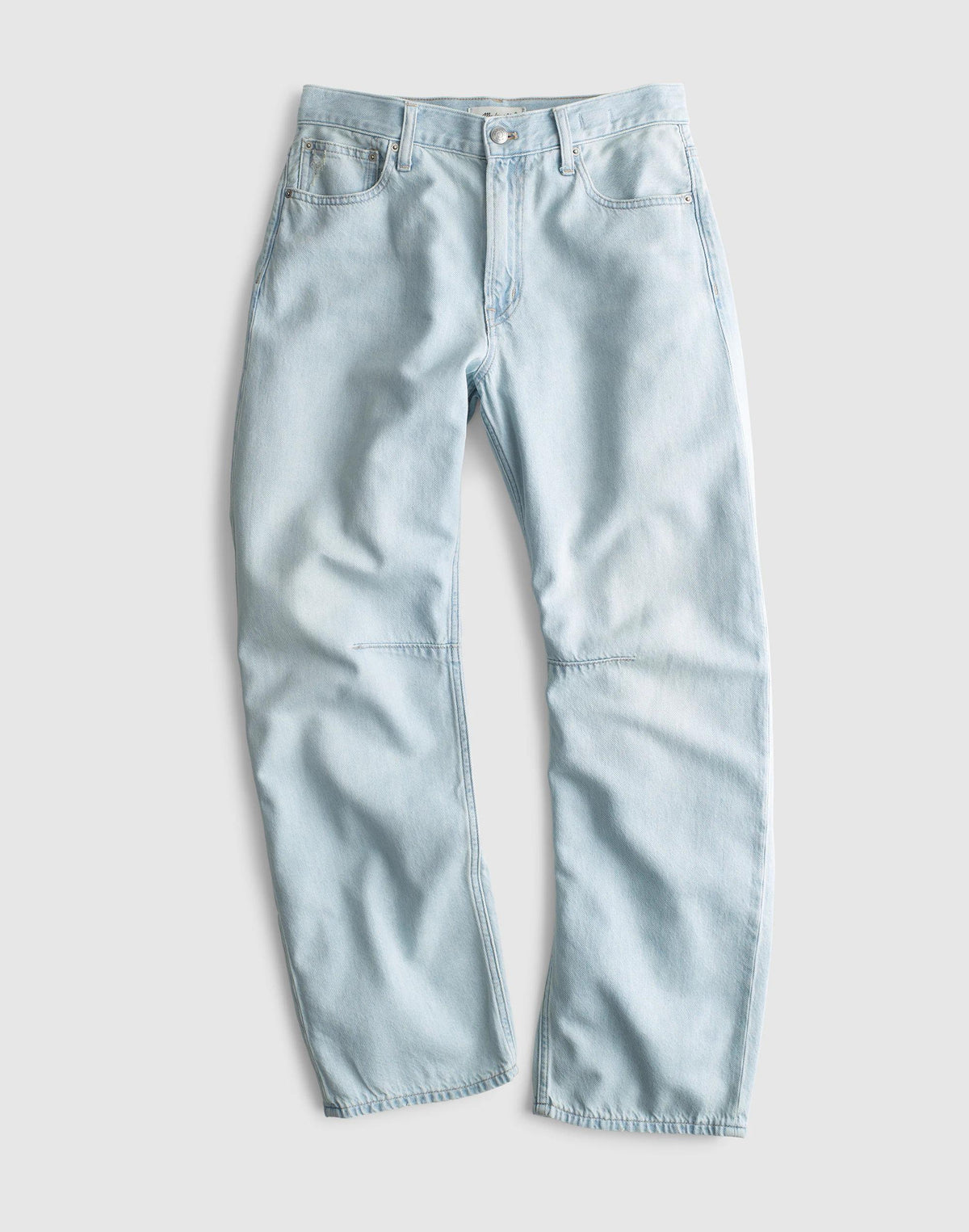 The Darted Barrel-Leg Jean in Airy Denim