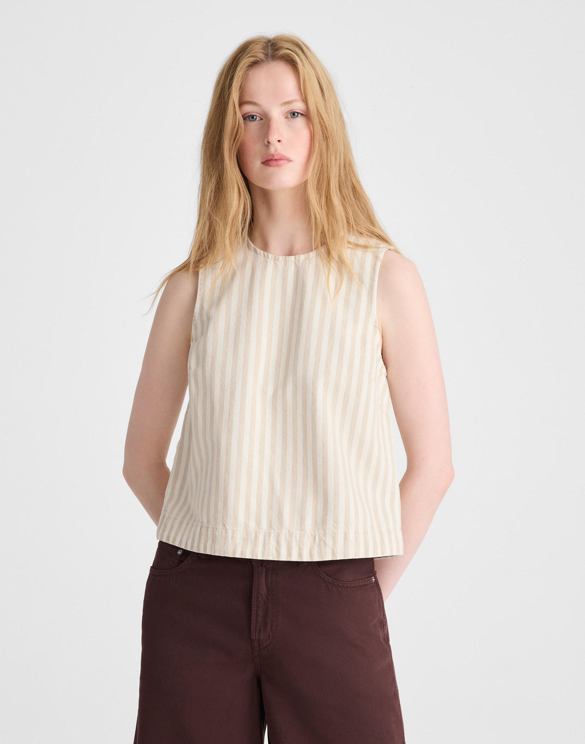 Denim Boxy Shell Top