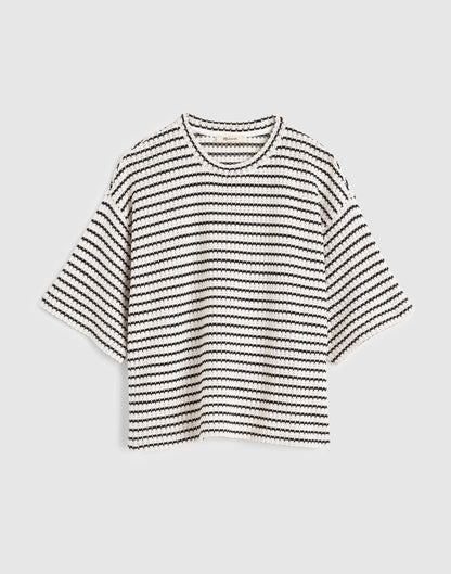 The Boxy Crop Tee in Allday Jersey