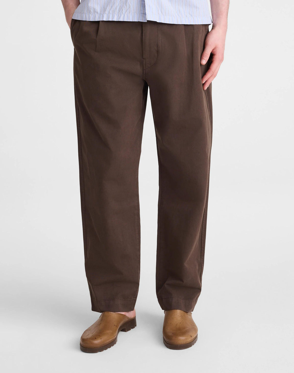 Pleated Chino Pants in Uniform Twill