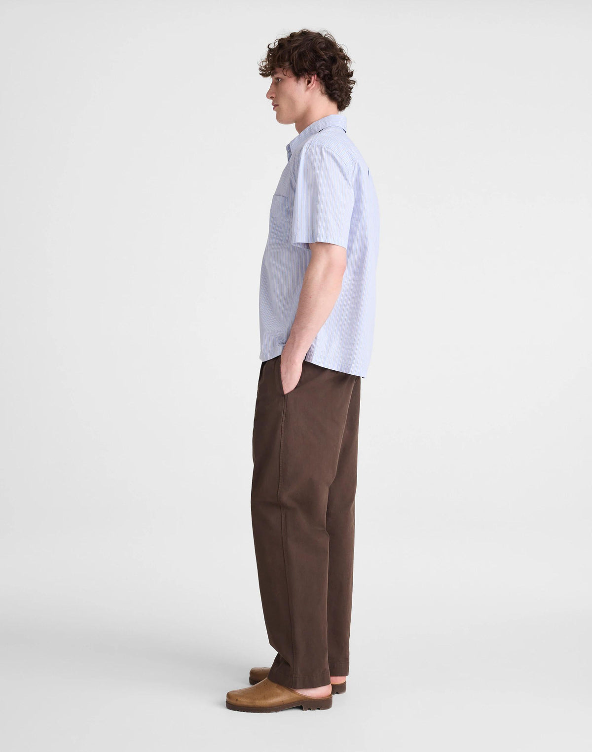 Pleated Chino Pants in Uniform Twill