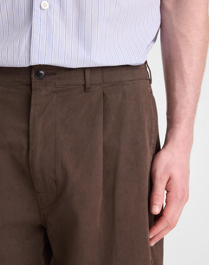 Pleated Chino Pants in Uniform Twill