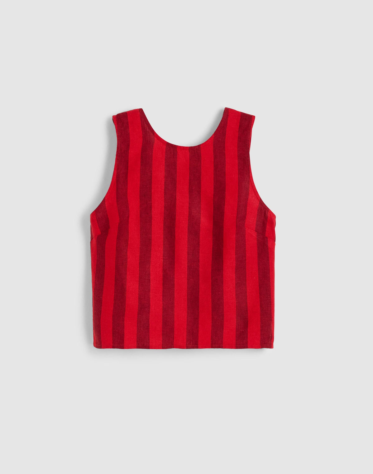 Tie-Back Shell Top in 100% Linen
