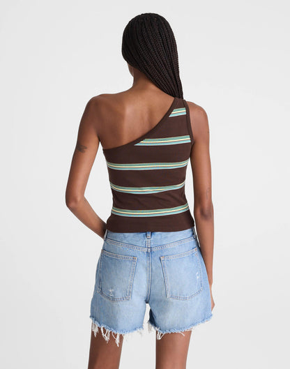 Madewell x Shopbop '90s One-Shoulder Tank in Compact Cotton