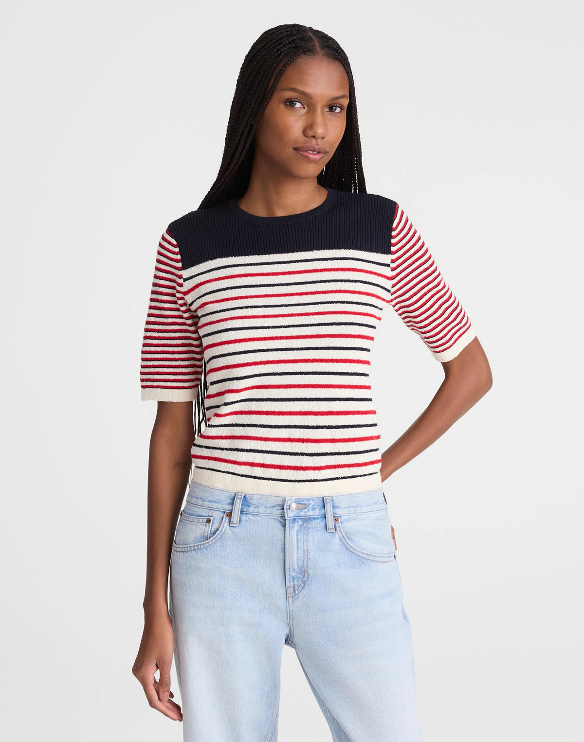 Bouclé-Knit Sweater Tee