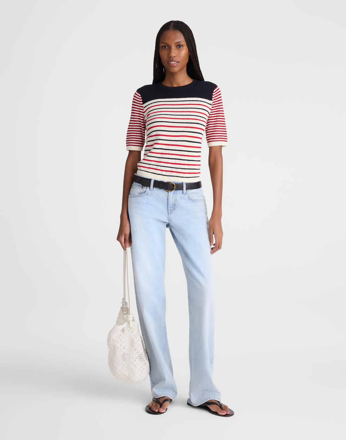 Bouclé-Knit Sweater Tee