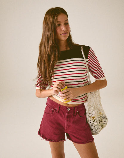 Bouclé-Knit Sweater Tee