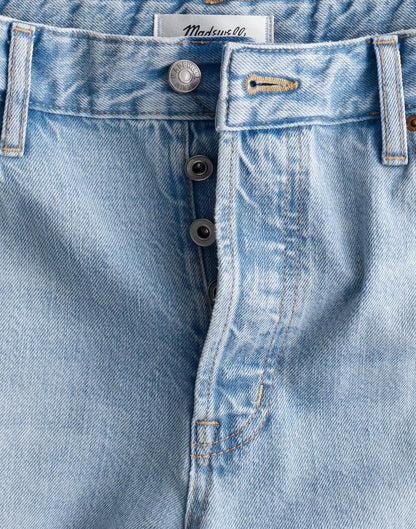Curvy Low-Slung Baggy Crop Jeans in Foster Wash