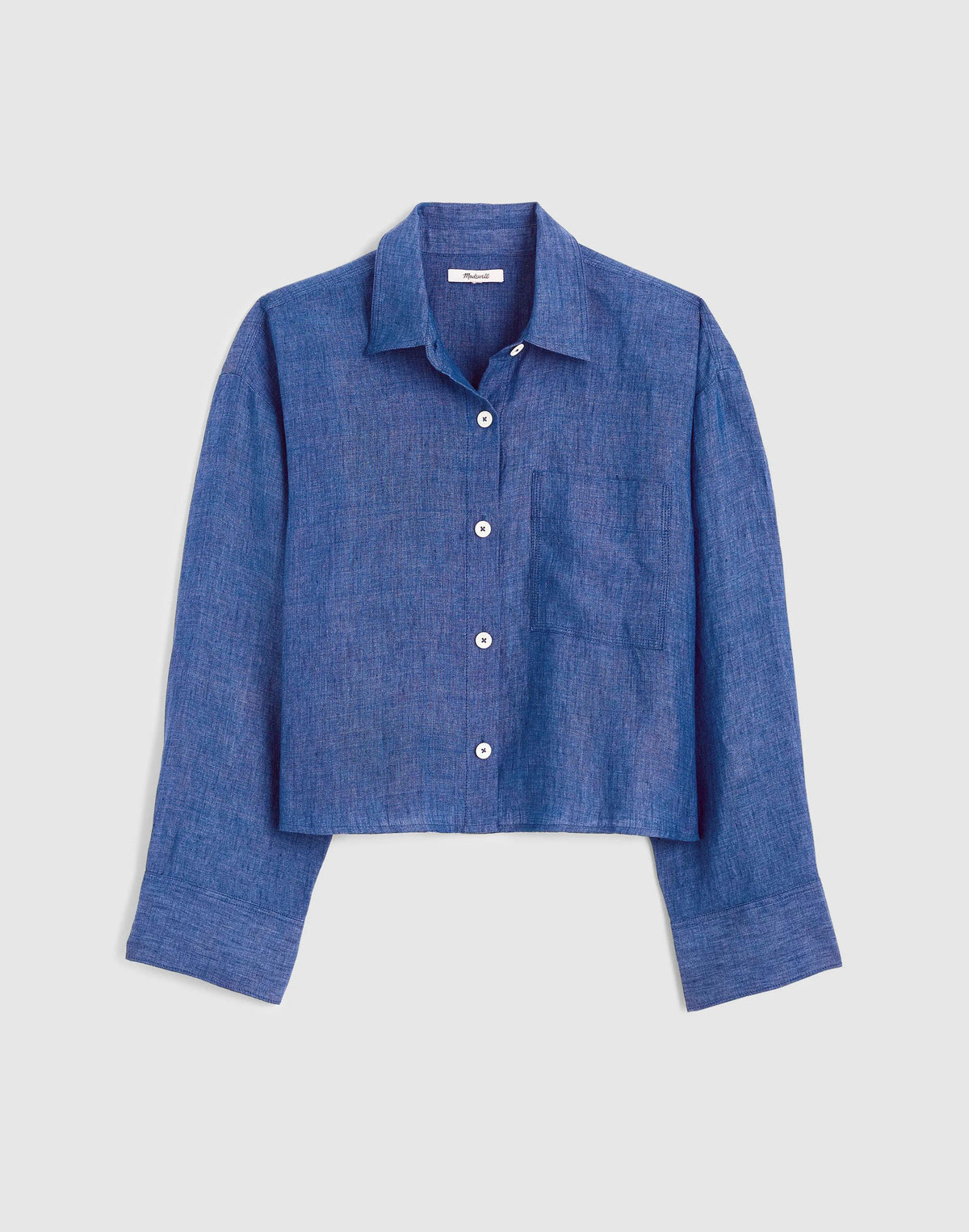 Straight-Hem Shirt in 100% Linen
