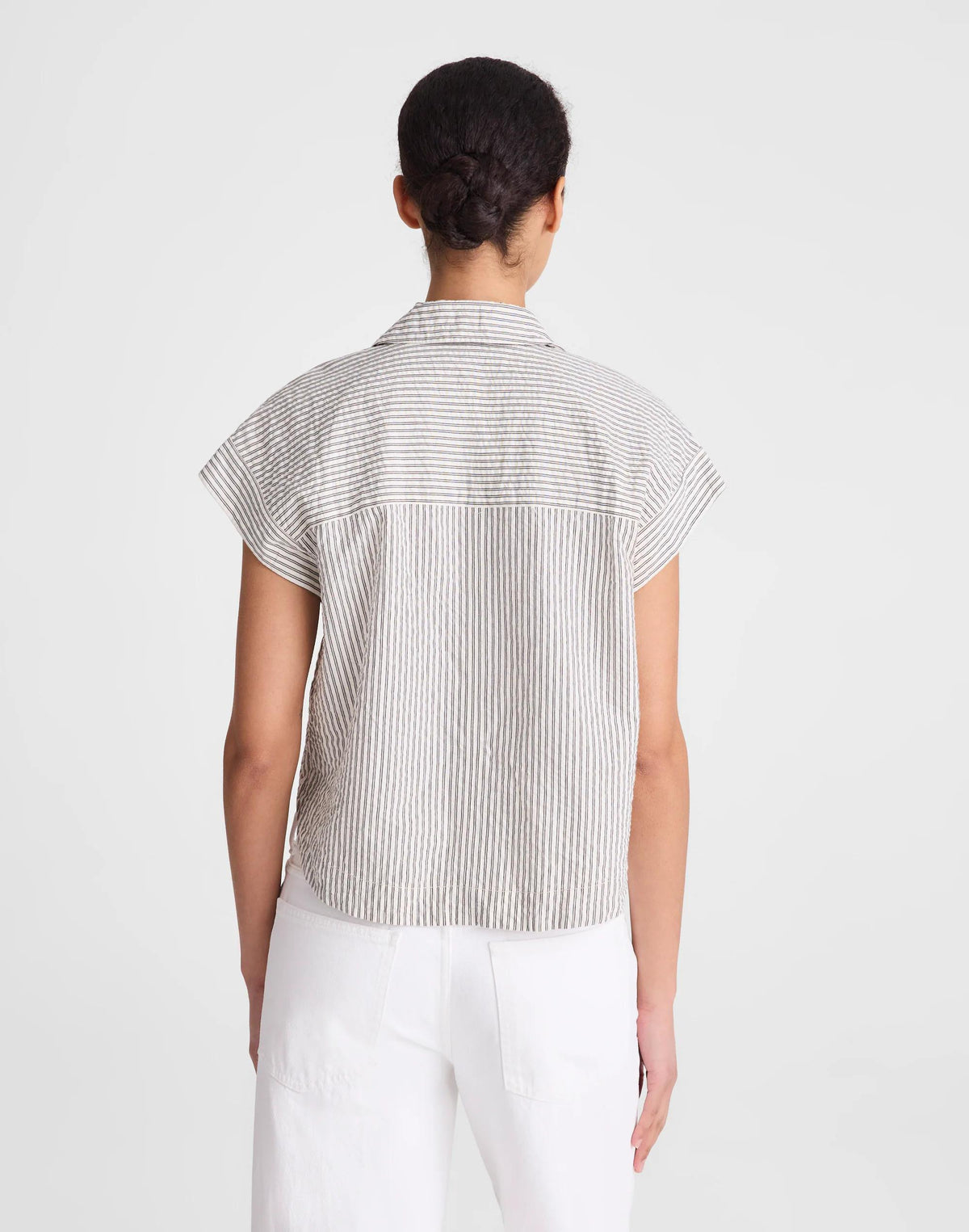 Notch-Collar Popover Shirt
