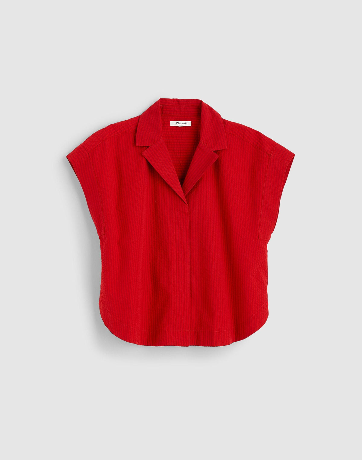 Notch-Collar Popover Shirt