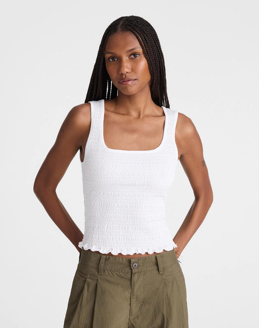Smocked Scoopneck Tank