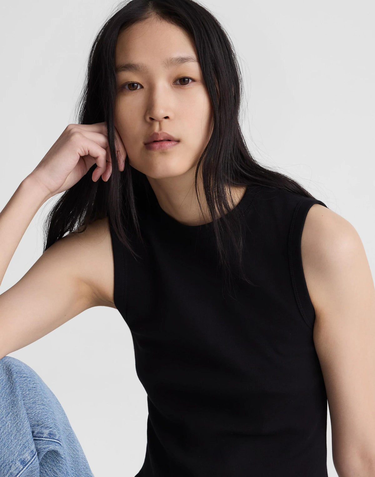 The '90s Shell Tank in Compact Cotton