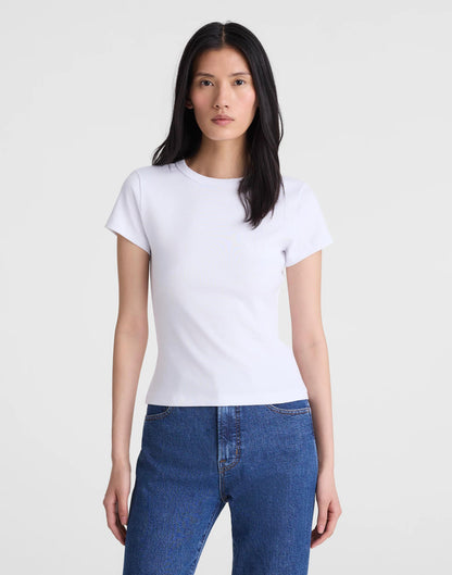 The '90s Crewneck Tee in Compact Cotton