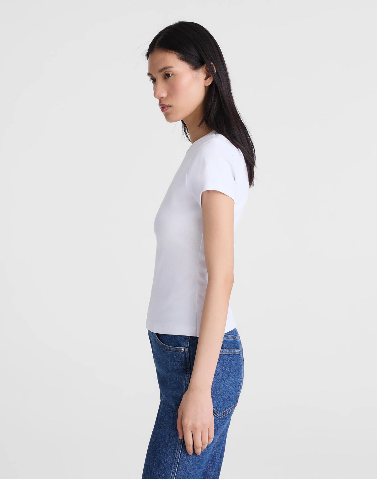 The '90s Crewneck Tee in Compact Cotton