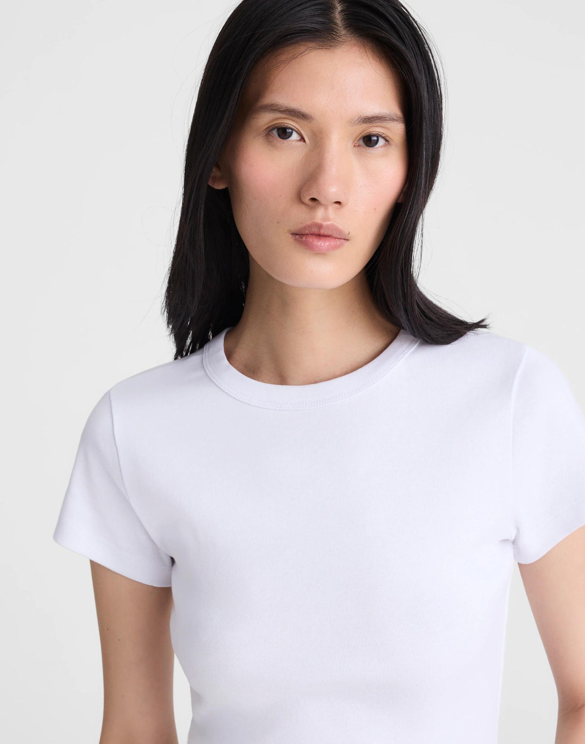 The '90s Crewneck Tee in Compact Cotton