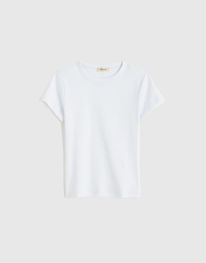 The '90s Crewneck Tee in Compact Cotton