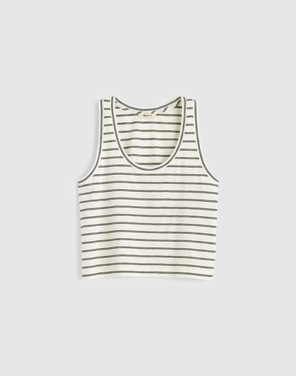 The Easy Crop Scoopneck Tank in Soft Slub